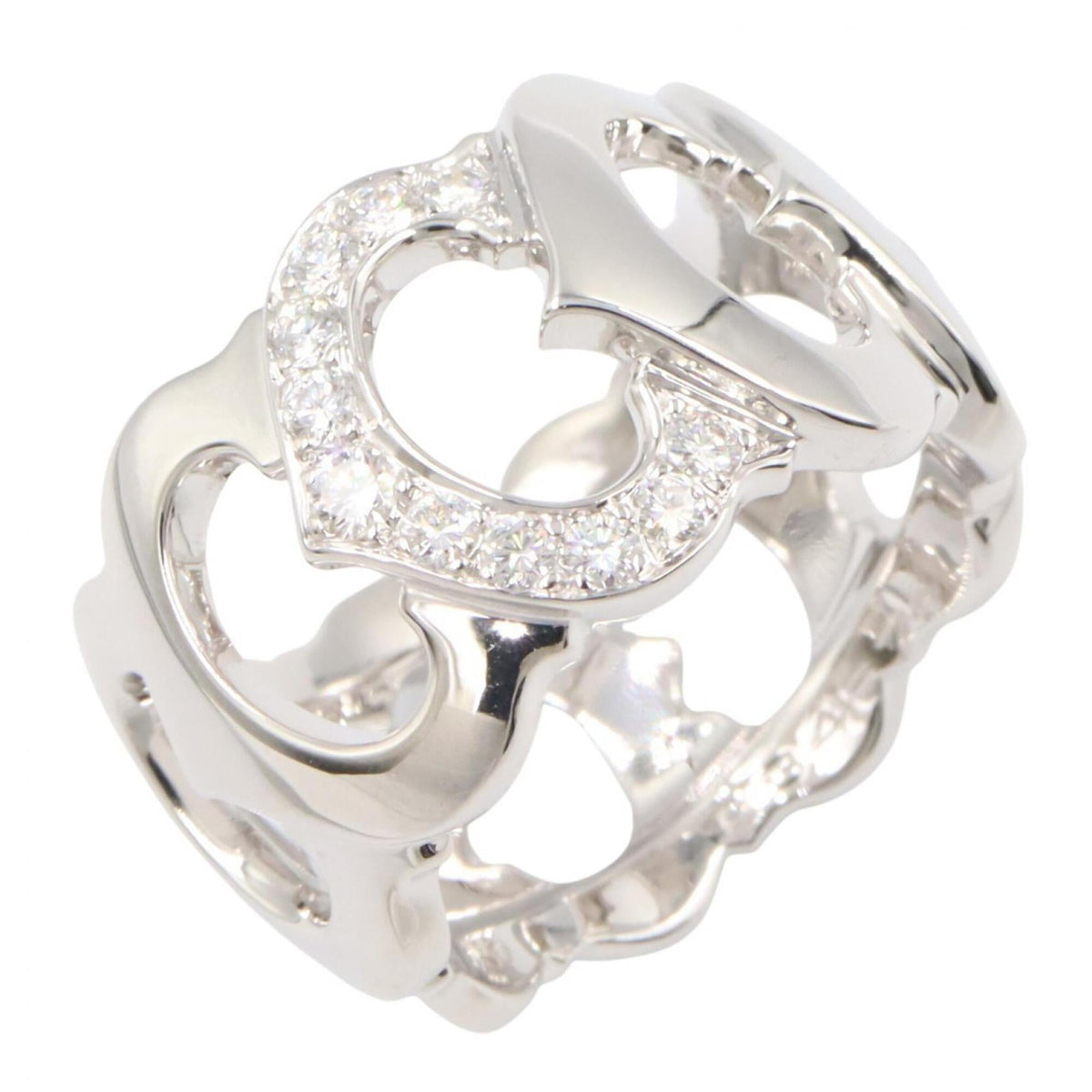 C de Cartier Ring Sterling Silver and 18K White Gold