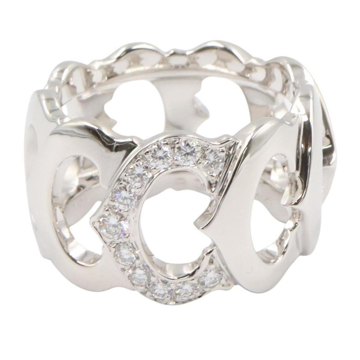 C de Cartier Ring Sterling Silver and 18K White Gold – view 2