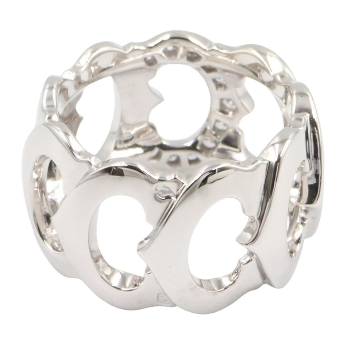 C de Cartier Ring Sterling Silver and 18K White Gold – view 3