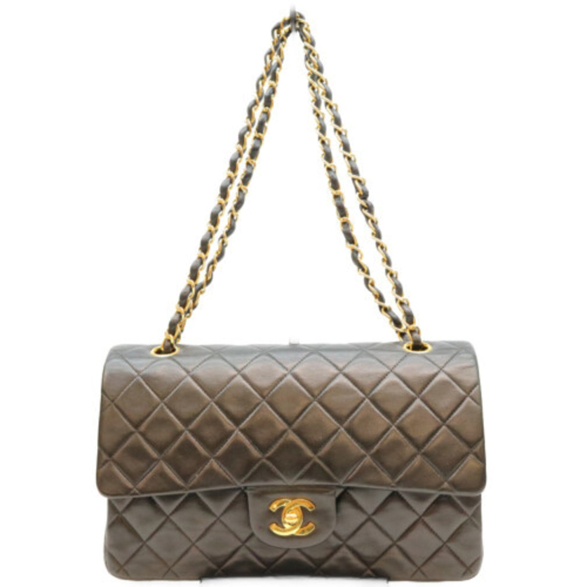Chanel Vintage Classic Double Flap Bag Quilted Lambskin Medium