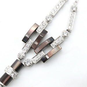Cartier Pendant Necklace 18K White Gold with Diamond and Onyx - view 4