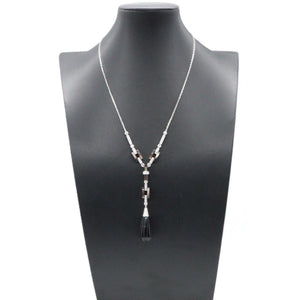 Cartier Pendant Necklace 18K White Gold with Diamond and Onyx - view 6