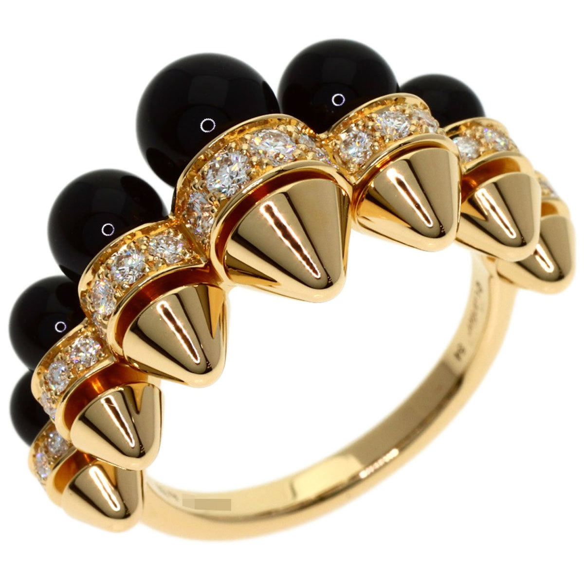 Cartier Ring 18K Rose Gold with Diamond and Onyx – view 2