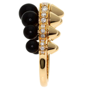 Cartier Ring 18K Rose Gold with Diamond and Onyx - view 3