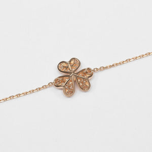 Van Cleef & Arpels Frivole Bracelet 18K Rose Gold Mini with Diamond - view 4
