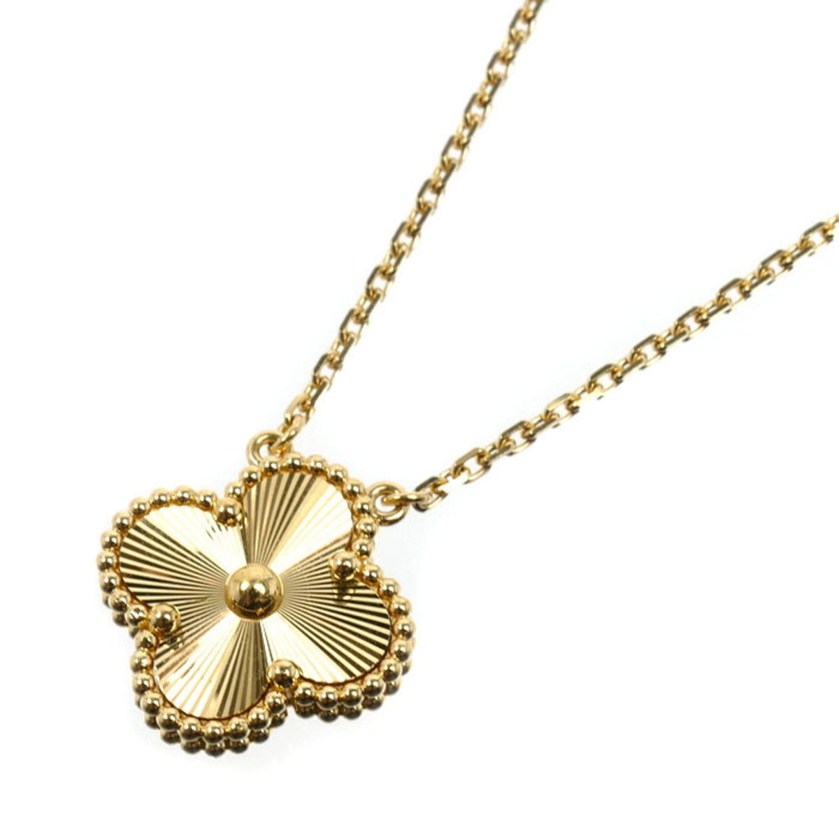 Van Cleef & Arpels Vintage Alhambra Pendant Necklace 18K Yellow Gold