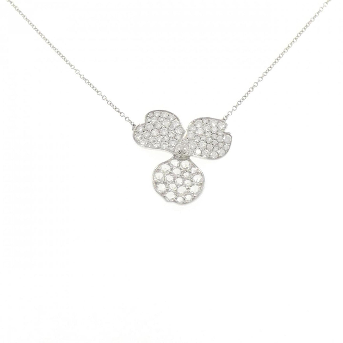 Tiffany & Co. Paper Flower Pendant Necklace Platinum