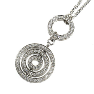 Bvlgari Astrale Cerchi Pendant Necklace 18K White Gold with Diamond - view 3