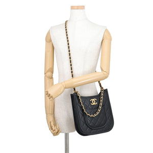 Chanel CC Front Pocket Chain Hobo Quilted Lambskin Small - view 5