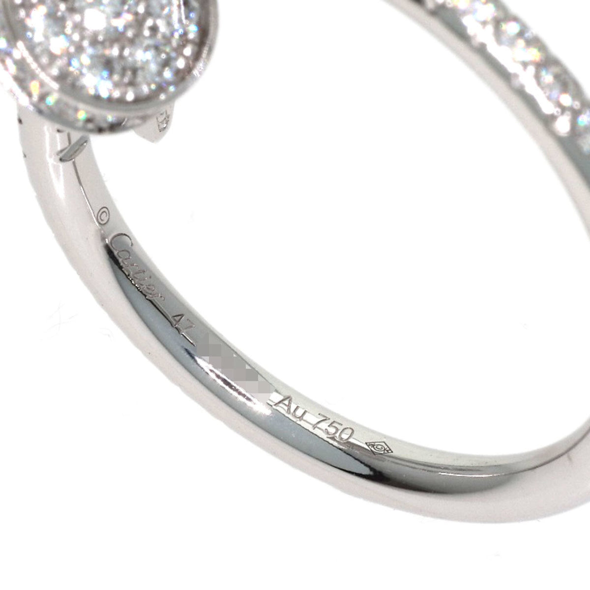 Cartier Juste un Clou Ring 18K White Gold Small with Diamond – view 5