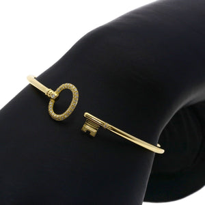 Tiffany & Co. Oval Key Wire Bracelet 18K Yellow Gold - view 5