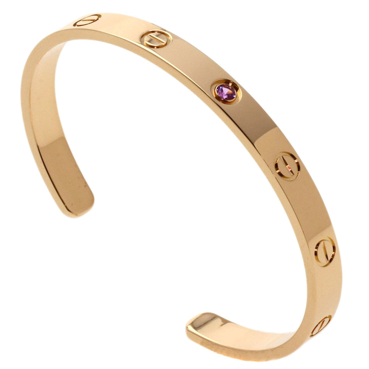 Cartier Open Love Bracelet 18K Rose Gold and Pink Sapphire – view 2