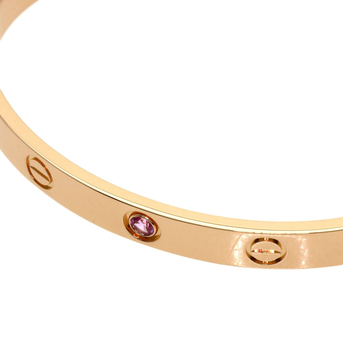 Cartier Open Love Bracelet 18K Rose Gold and Pink Sapphire – view 3