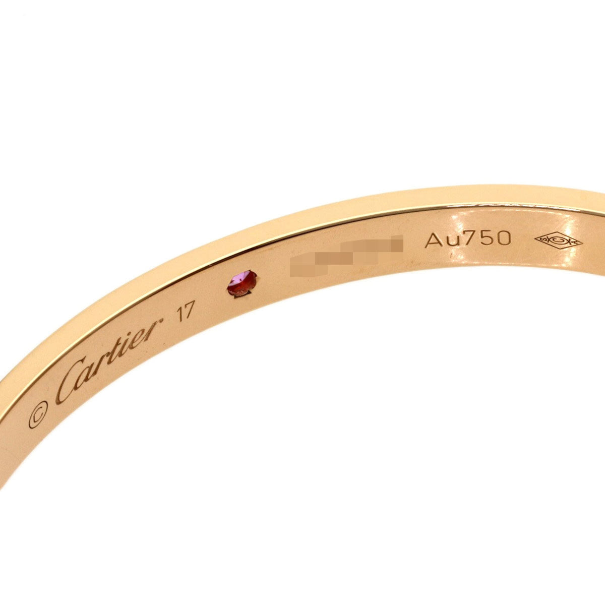 Cartier Open Love Bracelet 18K Rose Gold and Pink Sapphire – view 4