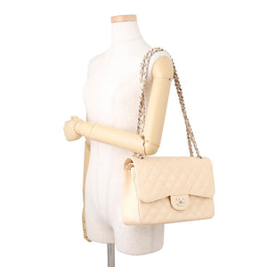 Chanel Classic Double Flap Bag Quilted Caviar Jumbo - view 4
