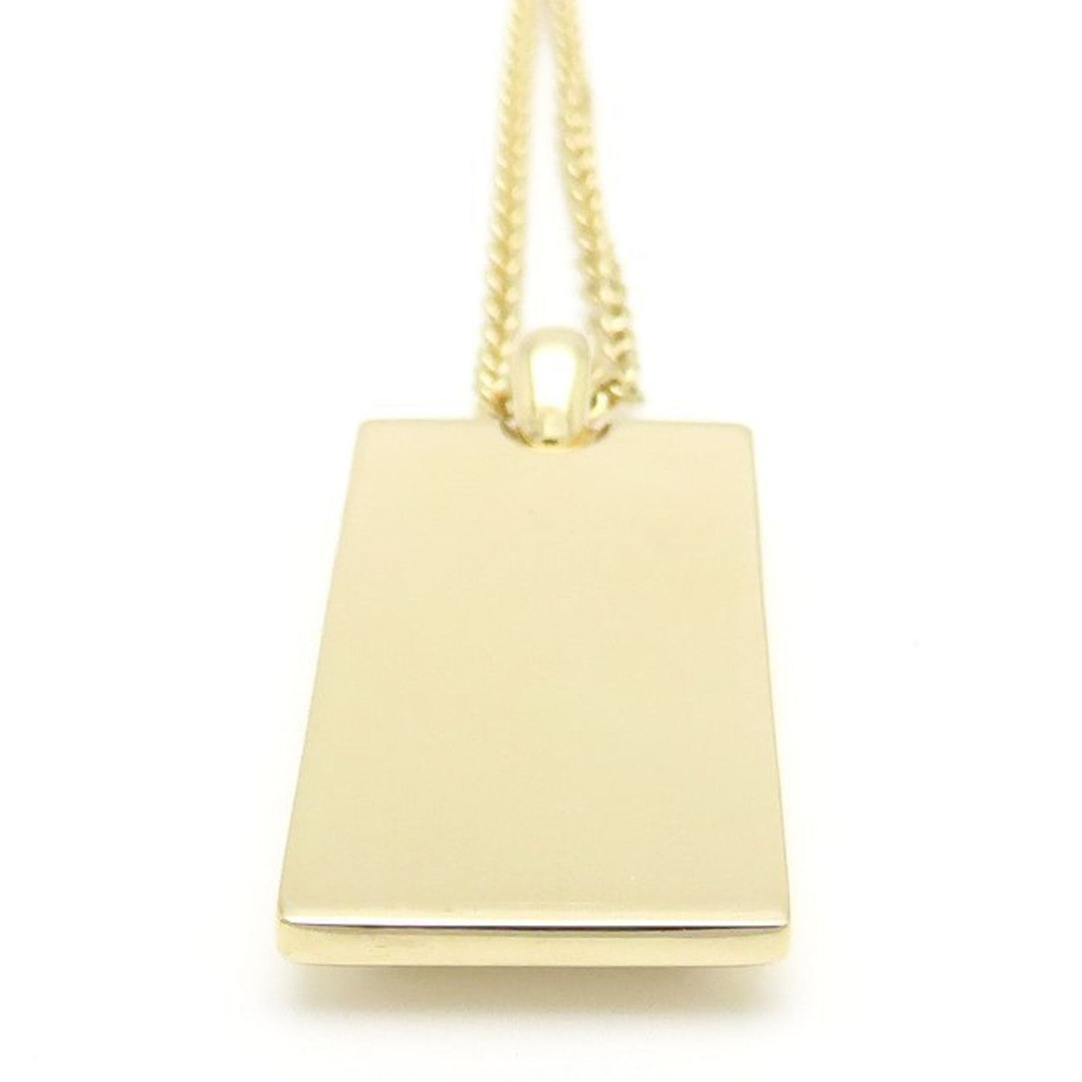 Ingot Pendant Necklace 18K Yellow Gold
