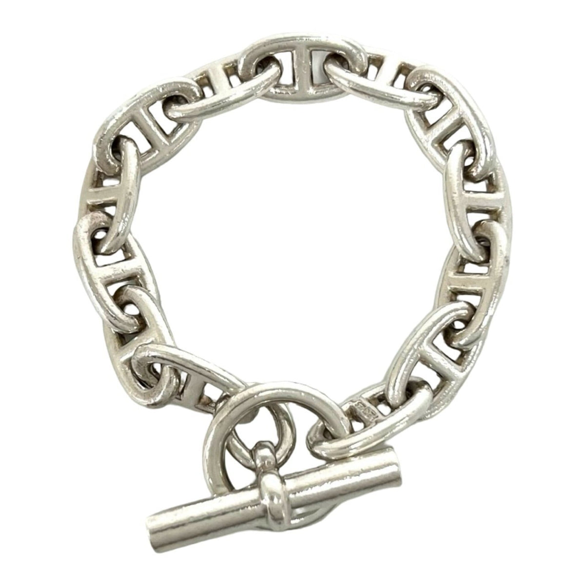 Hermes Chaine d'Ancre Bracelet Sterling Silver Large