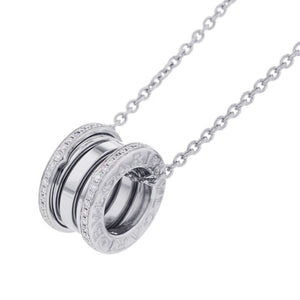 Bvlgari B.Zero1 Pendant Necklace 18K White Gold and Diamond - view 1