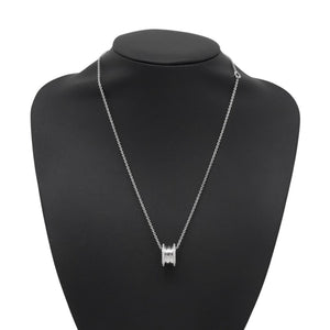 Bvlgari B.Zero1 Pendant Necklace 18K White Gold and Diamond - view 4