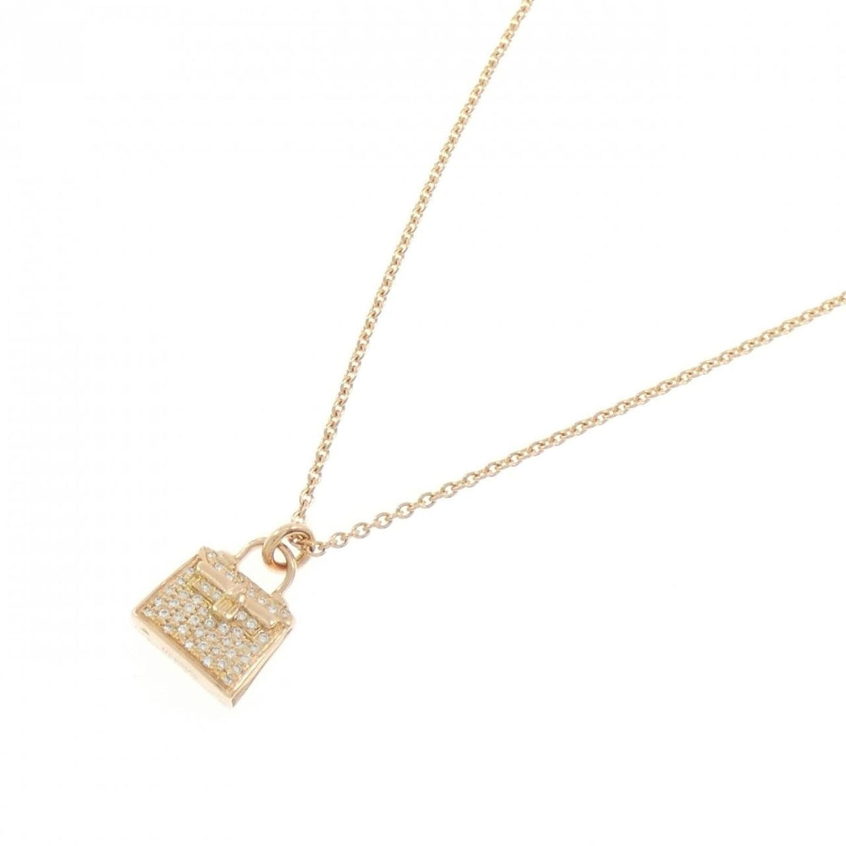 Pendant Necklace 18K Rose Gold with Diamond