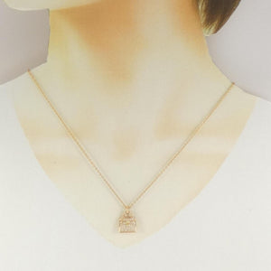 Hermes Pendant Necklace 18K Rose Gold with Diamond - view 6