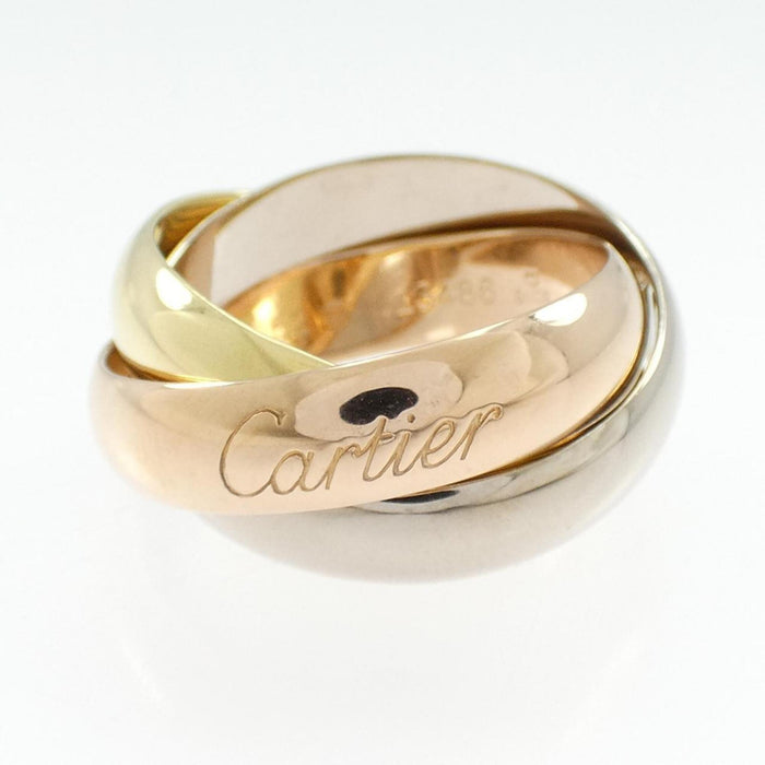 Cartier Vendome Louis Cartier Band Ring 18K Tricolor Gold