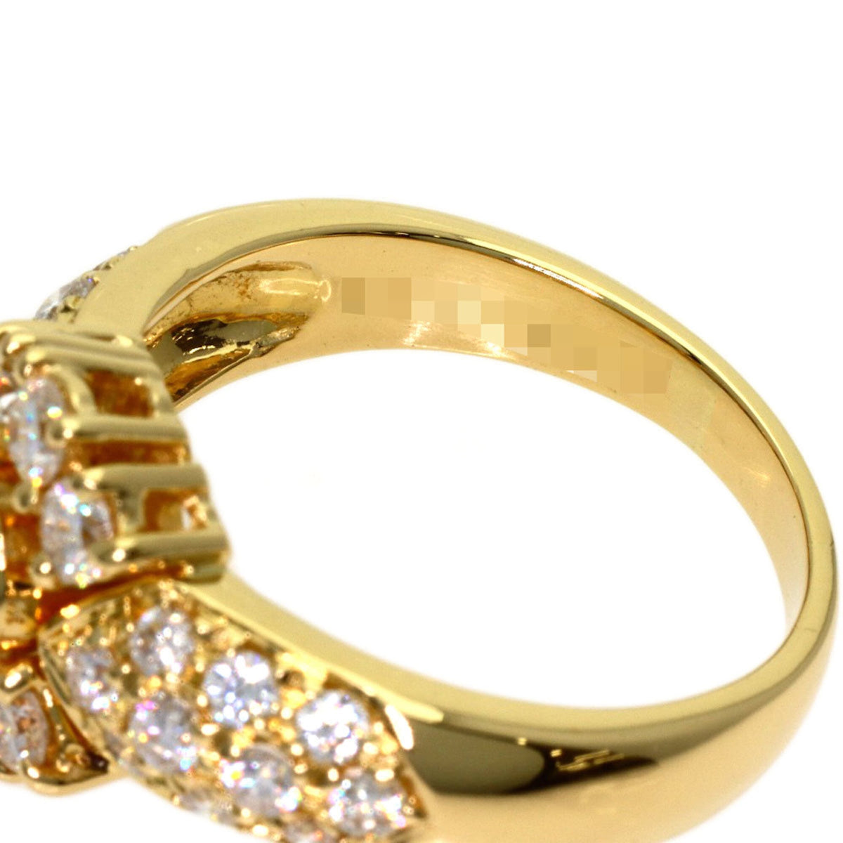 Vintage Ring 18K Yellow Gold with Diamond and Emerald