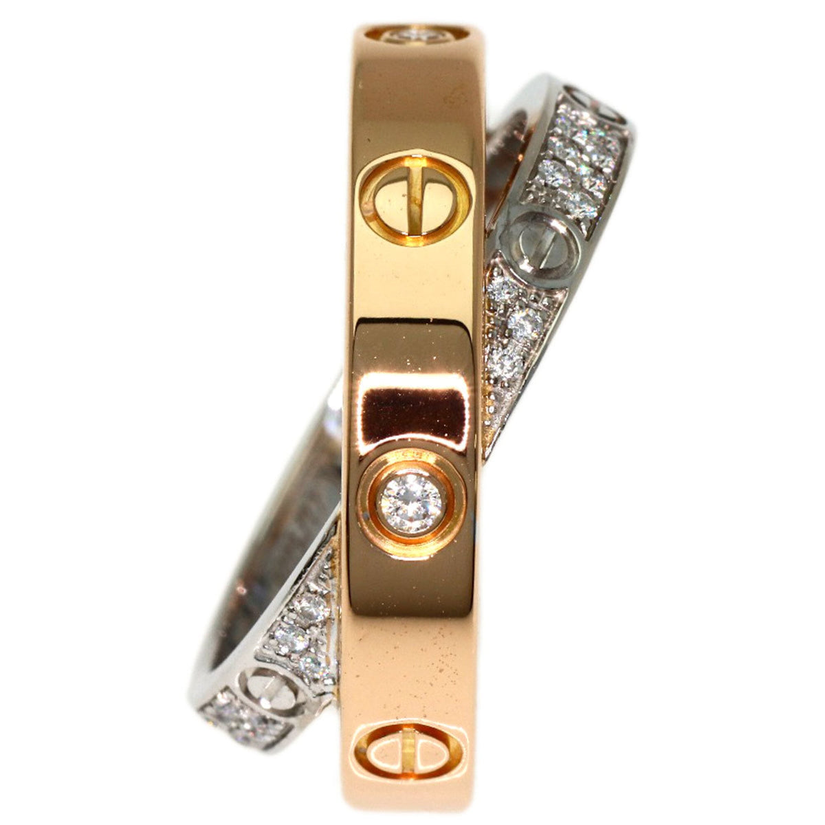 Cartier Full Pave Ring 18K Rose Gold and 18K White Gold with Diamond – view 3