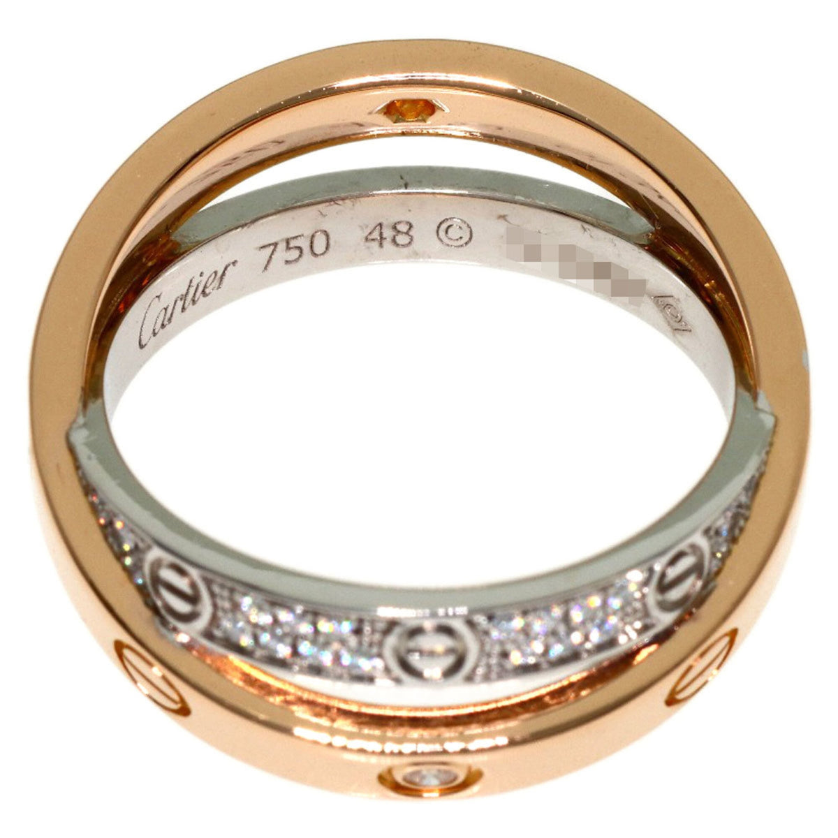 Cartier Full Pave Ring 18K Rose Gold and 18K White Gold with Diamond – view 4