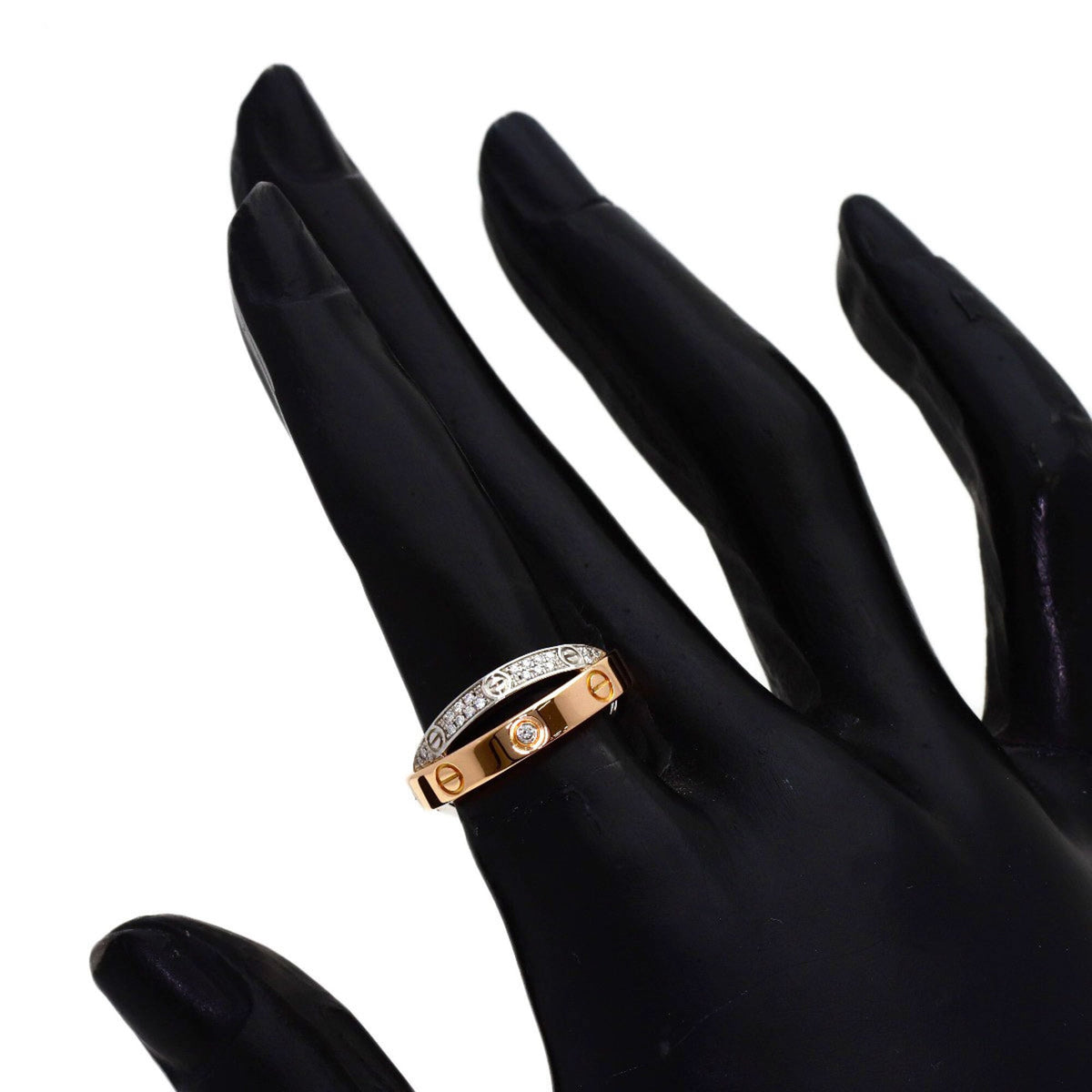 Cartier Full Pave Ring 18K Rose Gold and 18K White Gold with Diamond – view 5