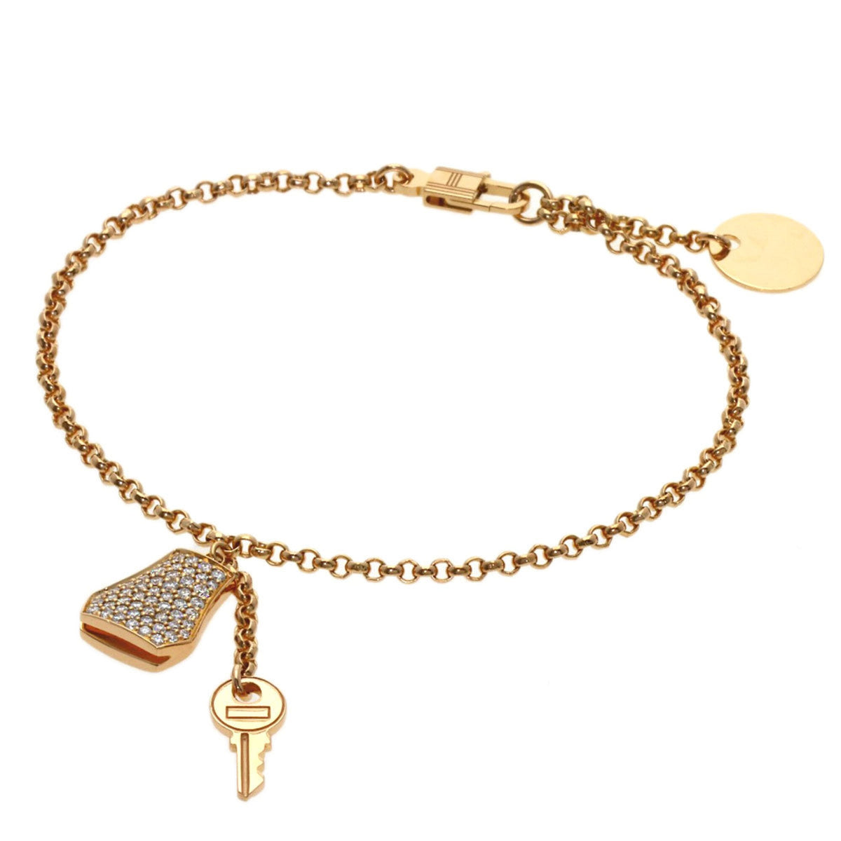 Kelly Clochette Bracelet 18K Rose Gold Mini with Diamond