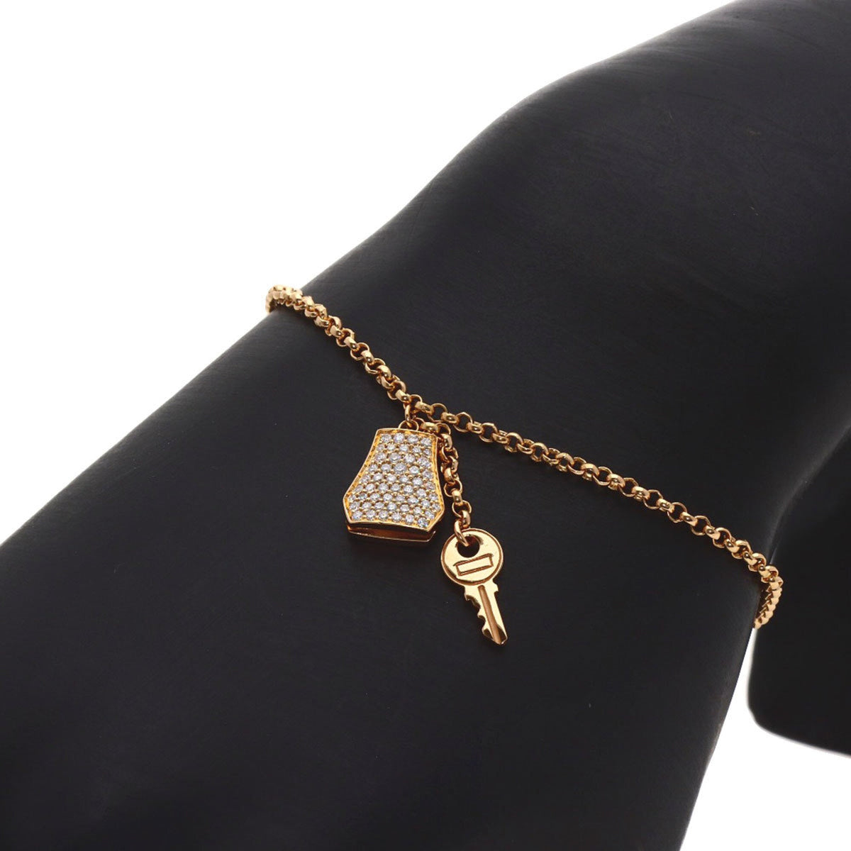 Kelly Clochette Bracelet 18K Rose Gold Mini with Diamond