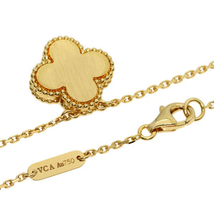 Van Cleef & Arpels Vintage Alhambra Pendant Necklace 18K Yellow Gold and Malachite - view 2