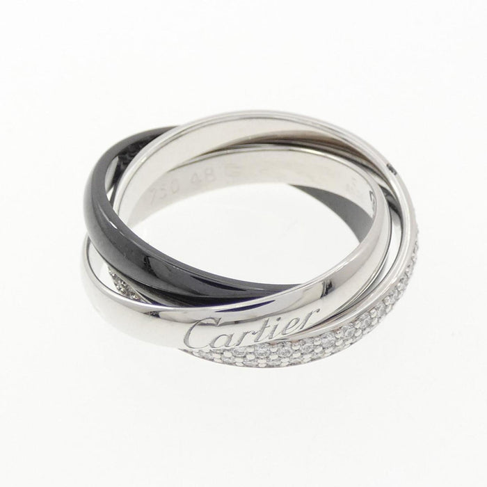 Cartier Trinity Ring 18K White Gold and Ceramic