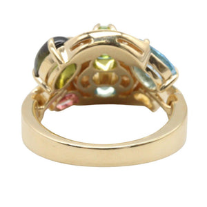 Bvlgari Band Ring 18K Yellow Gold with Citrine and Diamond and Peridot and Topaz and Tourmaline - view 3