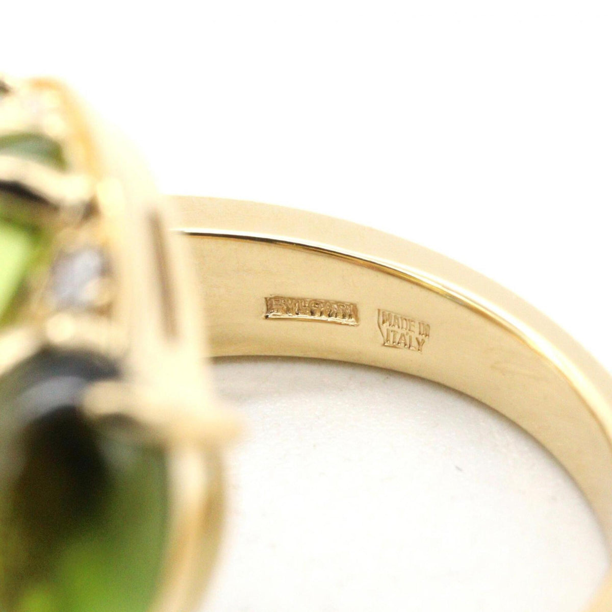 Band Ring 18K Yellow Gold with Citrine and Diamond and Peridot and Topaz and Tourmaline