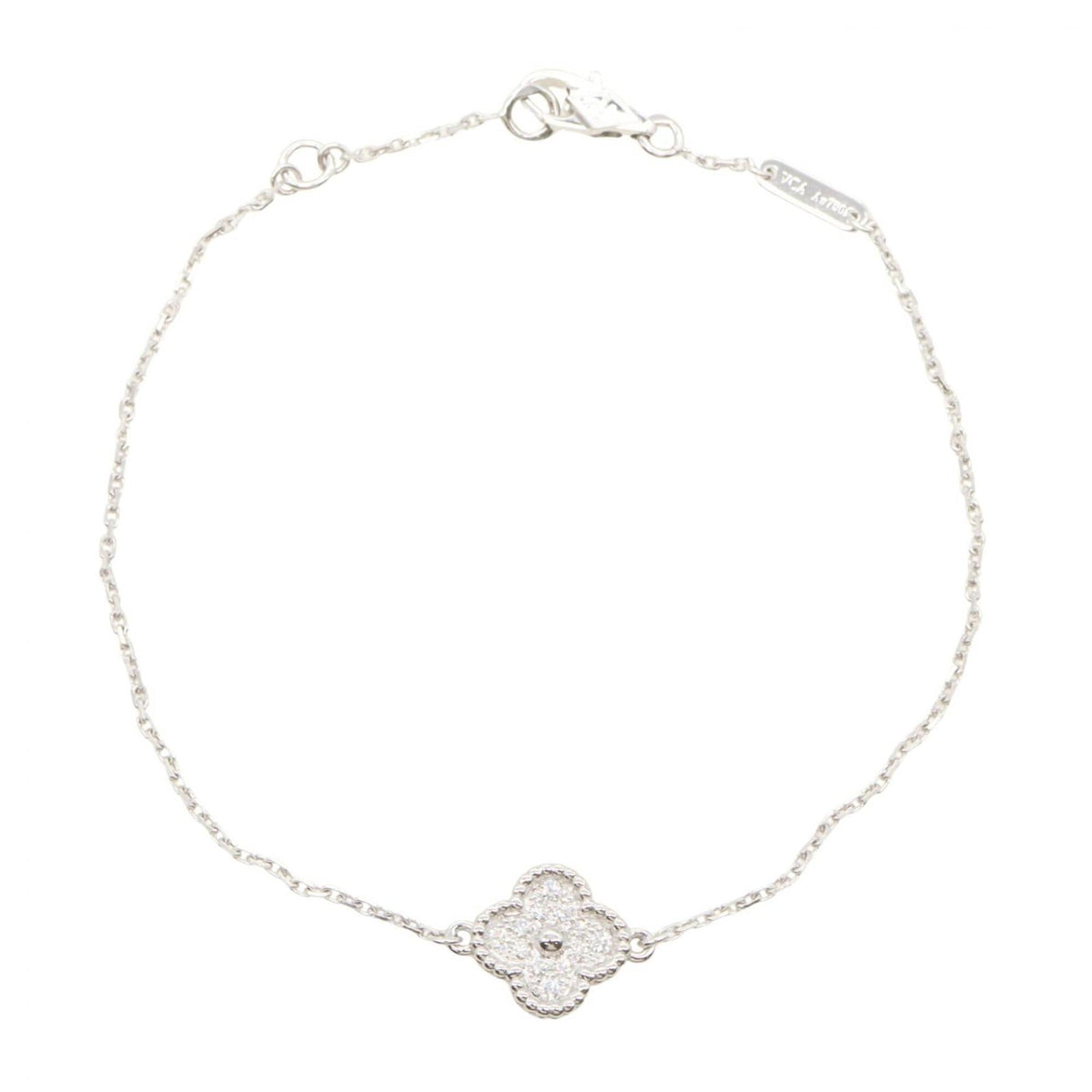 Van Cleef & Arpels Sweet Alhambra Bracelet Sterling Silver and 18K White Gold