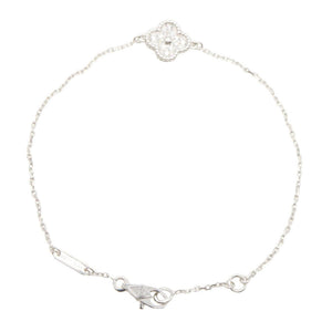 Van Cleef & Arpels Sweet Alhambra Bracelet Sterling Silver and 18K White Gold - view 2