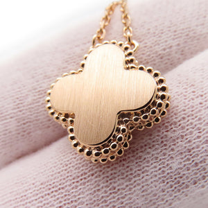 Van Cleef & Arpels Alhambra Pendant Necklace Sterling Silver and 18K Rose Gold - view 7