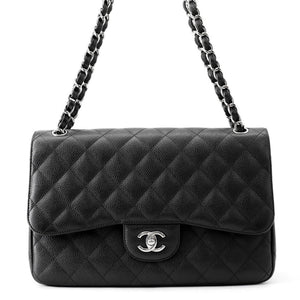 Chanel Classic Double Flap Bag Quilted Caviar Jumbo - view 1
