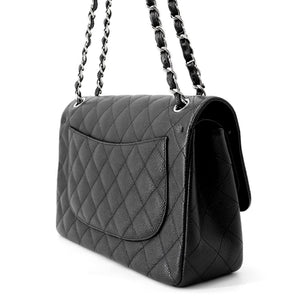 Chanel Classic Double Flap Bag Quilted Caviar Jumbo - view 2