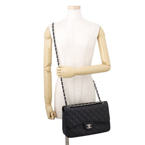Chanel Classic Double Flap Bag Quilted Caviar Jumbo - view 5