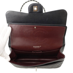 Chanel Classic Double Flap Bag Quilted Caviar Jumbo - view 7