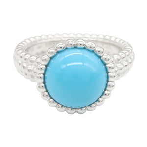 Van Cleef & Arpels Perlee Ring 18K White Gold with Turquoise - view 2