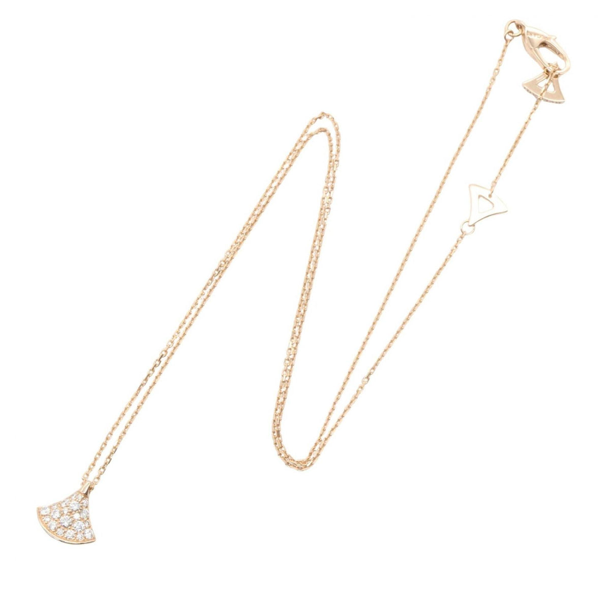 Pendant Necklace 18K Rose Gold and Diamond