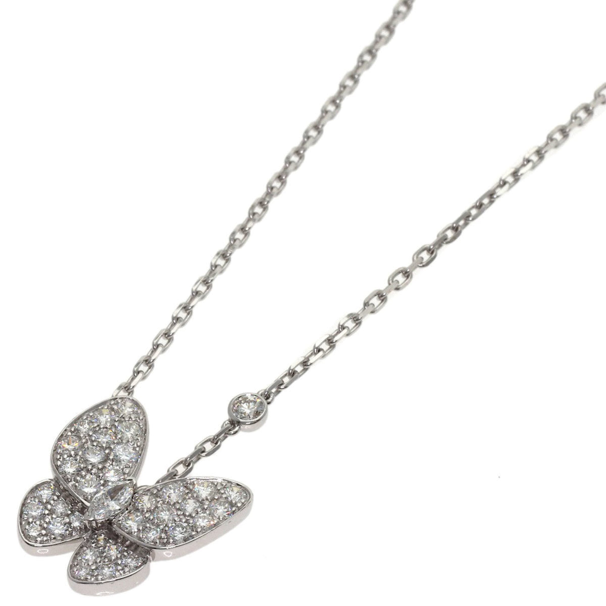 Van Cleef & Arpels de Papillon Pendant Necklace 18K White Gold with Diamond
