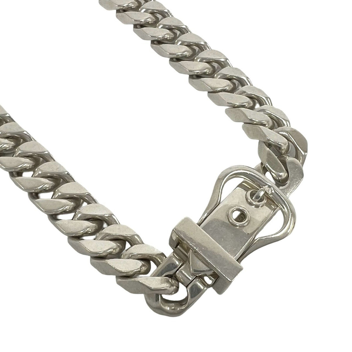 Boucles Sellier Pendant Necklace Sterling Silver Large