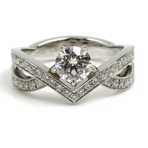 Chaumet Joséphine Amour d'Aigret Band Ring Platinum with Diamond - view 3