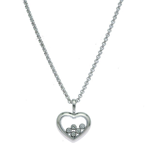 Chopard Heart Pendant Necklace 18K White Gold with Diamond - view 1