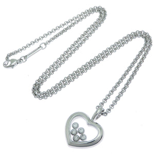 Chopard Heart Pendant Necklace 18K White Gold with Diamond - view 8